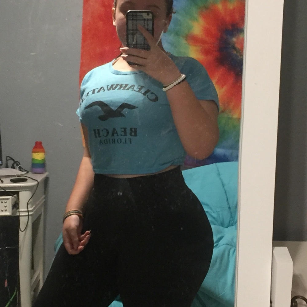 blue clearwater crop top